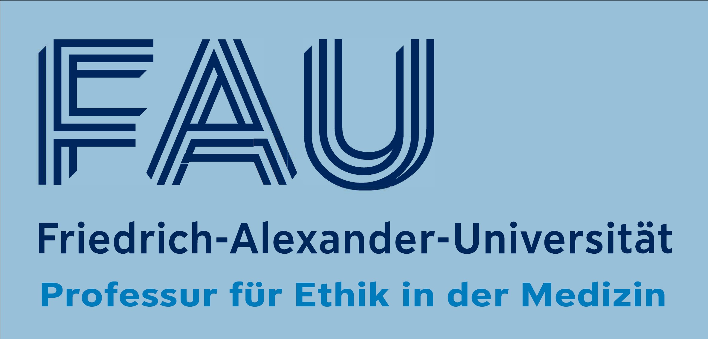 Das Logo der Friedrich-Alexander-Universität, Professur für Ethik in der Medizin